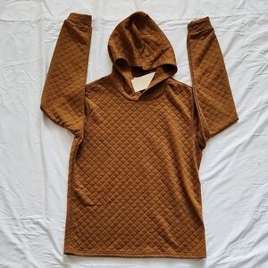 Nomad Women's Quilted Brown Hoodie